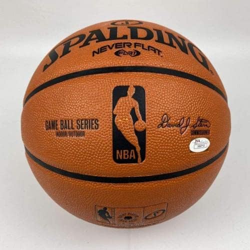 С автограф /с Подпис на Антъни ДЕЙВИС Лос Анджелис Лейкърс Сполдинг Баскетбол JSA COA Holo - Баскетболни топки с автографи