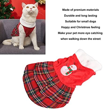 Yunnyp Коледна Рокля за Кучета и Котки Без Ръкави, Дишаща Пола за Домашните животни на Коледен Фестивал за Малки Домашни Любимци, Кучета,
