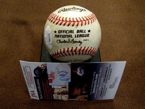 Майк Шмид Филаделфия Филис Копито Подписа Авто Фини Бейзболна игра Jsa - Бейзболни топки с Автографи