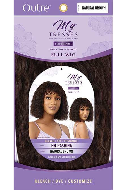 Естествена перука от необработени човешки коси Mytresses Purple Label HH-RASHINA (NBLK)