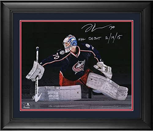 Снимка дебют Джоонаса Корписало в Кълъмбъс Блу Джакетс, размер 16 х 20 инча с автограф в рамка и надпис Дебютира в НХЛ 14.12.15 - в Ограничен тираж от 15 снимки на НХЛ с авто?