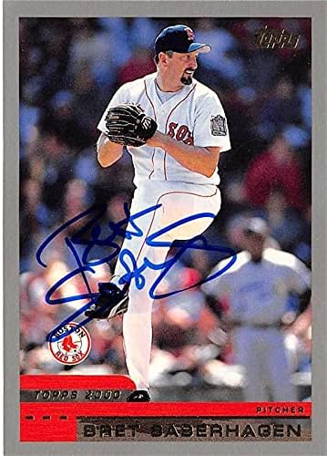 Бейзболна картичка Брета Саберхагена с автограф (Бостън Ред Сокс) 1999 Topps 12 - Бейзболни картички с автограф