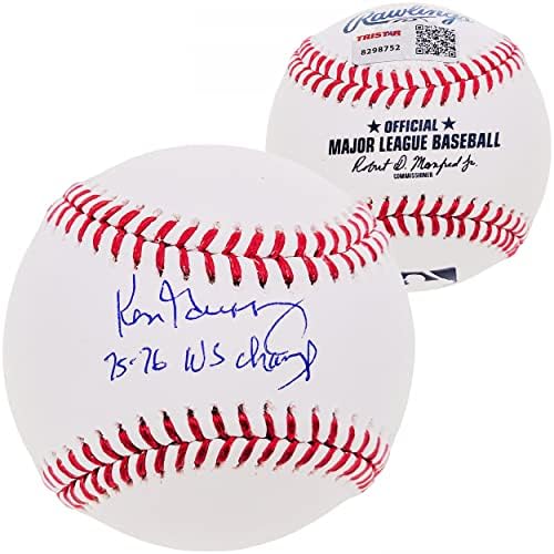 Кен Гриффи-старши С Автограф от Официалния Представител на MLB бейзбол Синсинати Редс 75-76 WS Champs Tristar Stock 207949 - Бейзболни