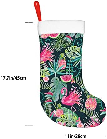 Коледни Чорапи Augenstern, Тропически Летни Чорапи С Цветен Модел Фламинго, Двустранни Чорапи За Окачване На Камина.