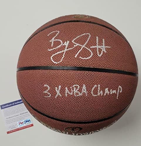 Байрън Скот подписа договор с 3-кратен ШАМПИОН на НБА Сполдинг Баскетбол Лейкърс ~ PSA ITP COA - Баскетболни топки с автографи