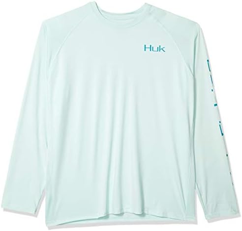 Мъжка риза HUK с флага на сащ Pursuit | За риболов с дълъг ръкав и защита от Слънцето +30 UPF