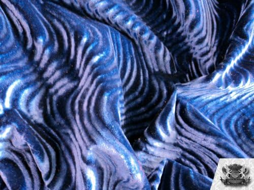 Кадифе флокированная обивочная плат Завъртете кралския син цвят by The Yard