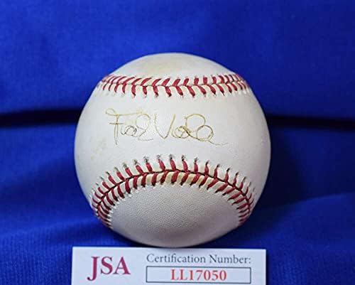 Франк Виола JSA Coa Автограф Подписан OAL Американската лига бейзбол