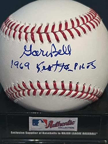Гари Бел Seattle Пилоти 1969 Подписан Oml Бейзбол Бейзболни топки с автографи