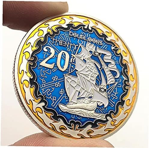 Pirate Монета Рулути Сребърно Покритие Навигационна Монета Носталгичен Спомен Колекция От Монети Череп Платноходка Монети