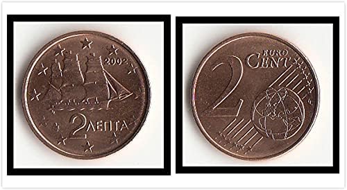 Европейската Новата Гърция 2 Европейска Разделени Годишна Колекция от Сувенири случайни чуждестранни монети