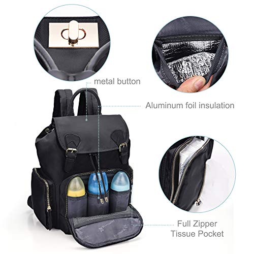 Раница-чанта за памперси Hafmall, богат на функции Стилна Детска Чанта с куки за колички за момчета и Момичета, Раница за пътуване за