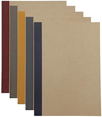 MUJI Notebook B5 Правило 6 мм, 30 листа - Опаковка от 5 книги [подвързия 5 цвята]
