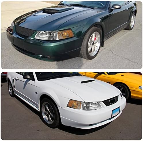 Фарове DWVO в колекцията са Съвместими с 1999 2000 2001 2002 2003 2004 Ford Mustang Смяна на фарове Хромиран Корпус Амбър Рефлектор Димна