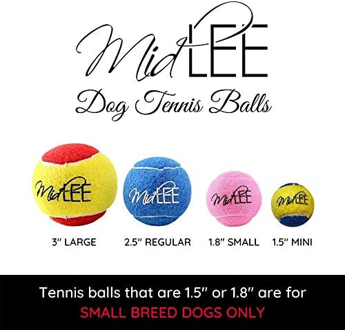 Тенис топки Midlee с размер 3 инча за кучета, опаковки от 4 Здравите играчки топки
