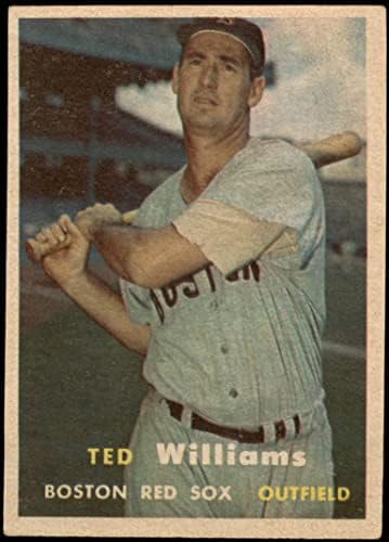 1957 Топпс # 1 Тед Уилямс Бостън Ред Сокс (бейзболна картичка) VG/БИВШ Ред Сокс