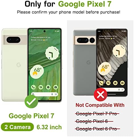 Чанта-портфейл KSRIDOTE Google Pixel 7 с Държач за карти и Пръстен на пръста си, една Чанта-Портфейл за мобилен телефон Google Pixel 7, Калъф-Поставка, RFID Заключване, устойчив на удар