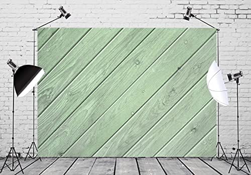 CORFOTO Плат 9x6 метра Дървен Фон Снимка Синьо-Зелено Селски Дървен паркет Графити Плакат за Новородено Бала Торта Кутията на Масата