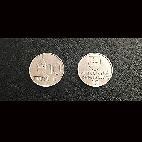 Европейската словашка монета номинална стойност от 10 гелеров 1993 г. съобщение, за Събиране на подаръци за чуждестранни монети, Година на производство на монетата от