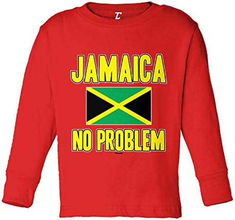 Jamaica No Problem - Тениска от памук Джърси автоматичен контрол и измерване Strong за бебета и деца