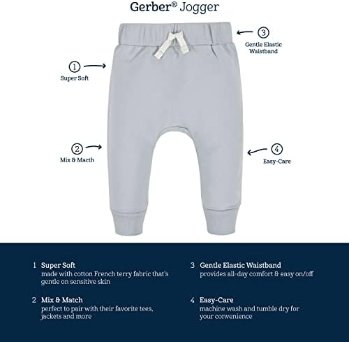 Панталони за джогинг за деца Gerber Baby Boys от 3 теми