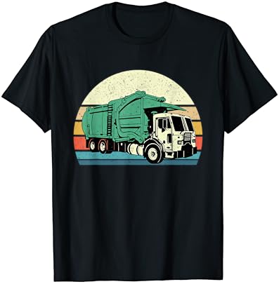 Ретро боклукчийски камион - Тениска за Любителите на рециклиране Мусоросборника Dump Trash Collector