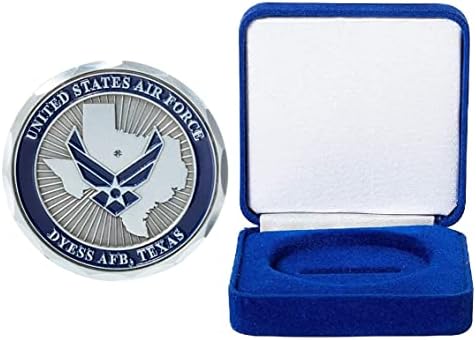 Монета на Повикване на военновъздушните сили на САЩ USAF Dyess Base AFB C-130J и Синьо Кадифе Кутия за показване